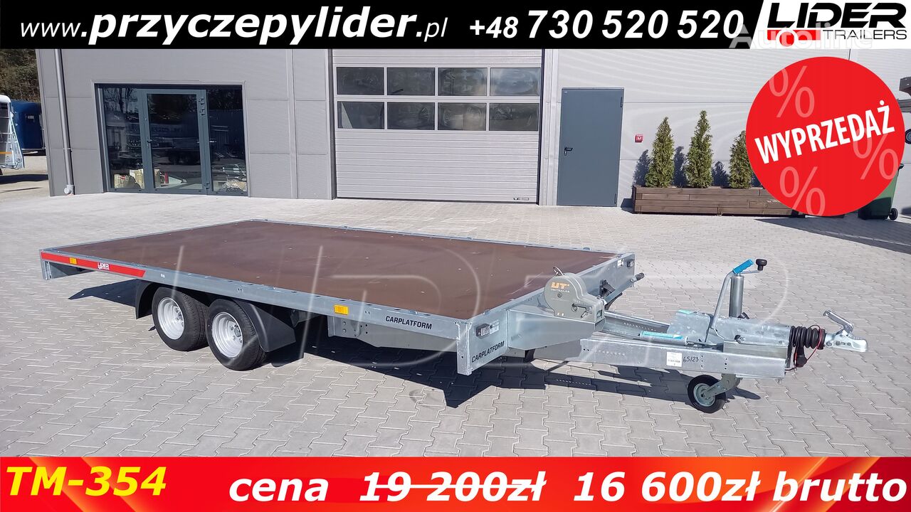 jauns Temared TM-354 WYPRZEDAŻ przyczepa 410x204cm, Carplatform 4120S, laweta, auto vedējs piekabe