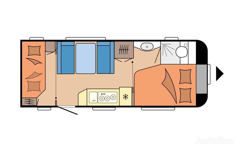 Hobby DE LUXE 540 KMFe caravan trailer