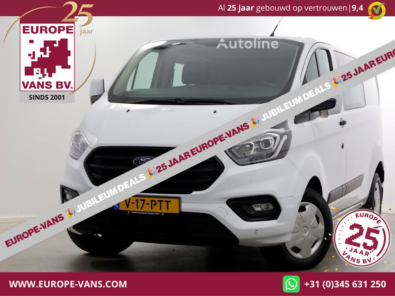 Ford Transit Custom 2.0 TDCI 130pk L2H1 Trend D.C. Airco/Trekhaak 280 gesloten bestelwagen - Autoline