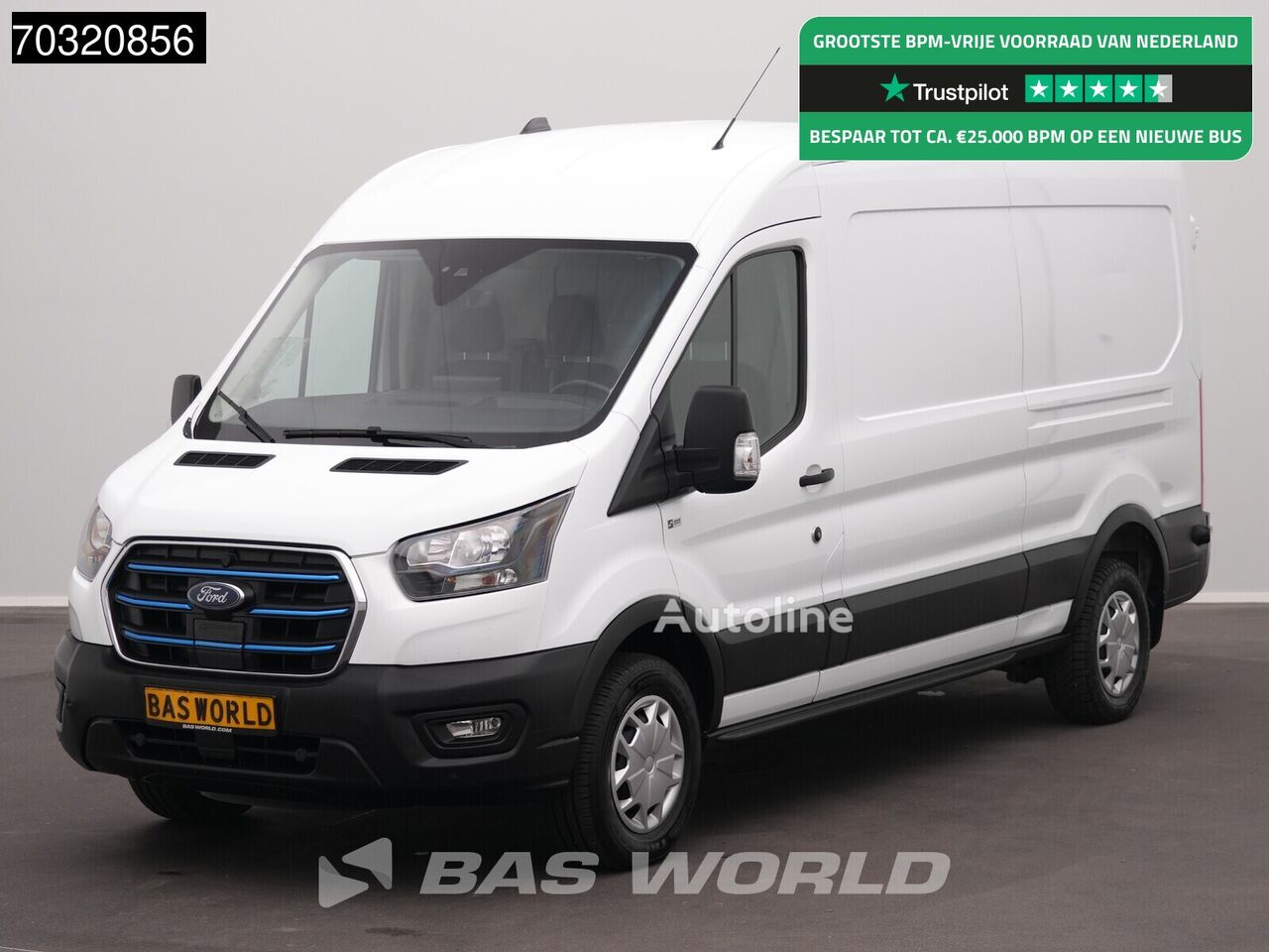 Микроавтобус фургон Ford e-Transit 184pk L3H2 L3 Elektrisch 68kWh 317km WLTP Navi Airco C - Autoline