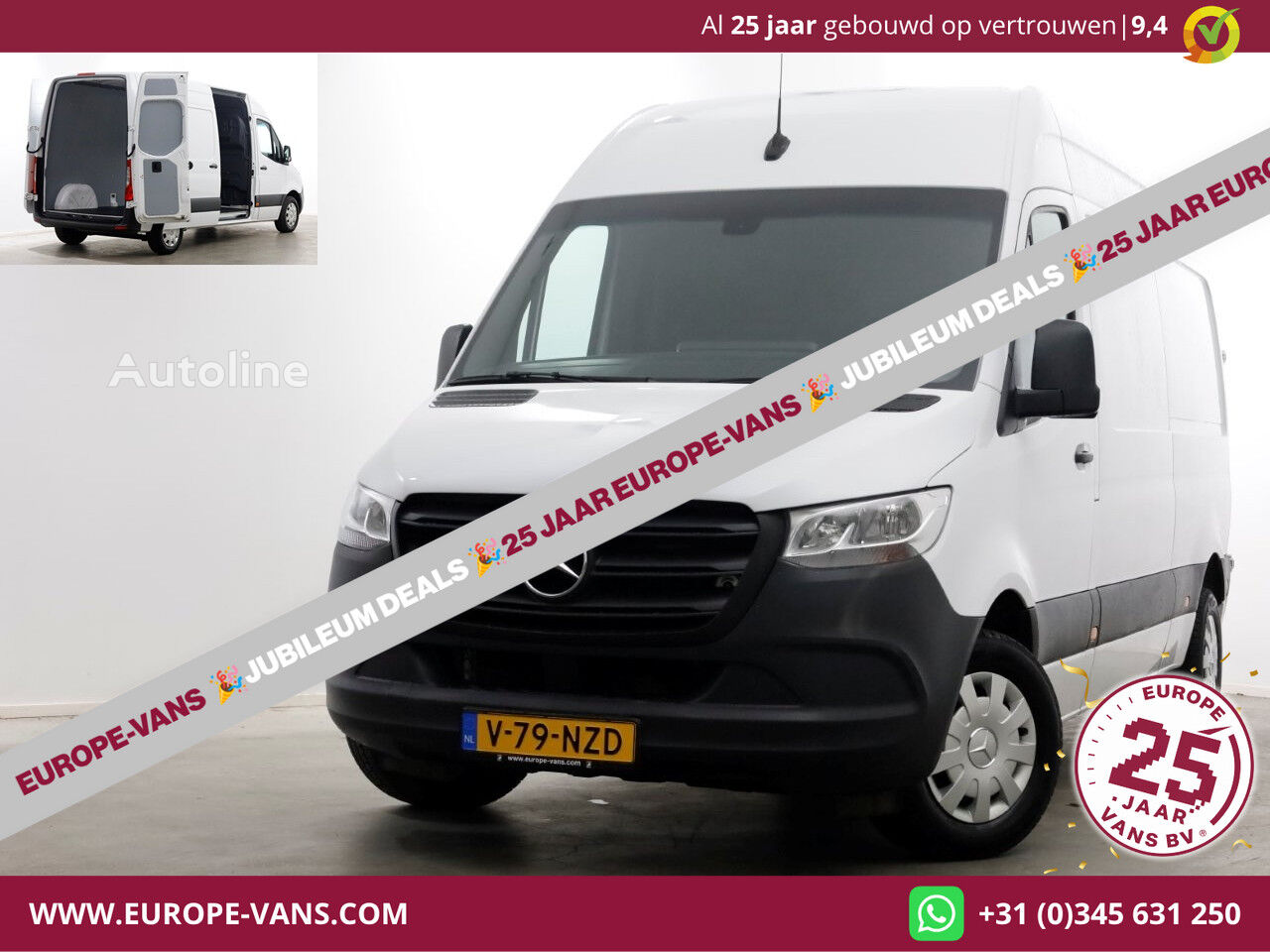 Fourgon utilitaire Mercedes-Benz Sprinter 311 CDI 115pk L2H2 Airco/CarPlay 10-2023 - Autoline