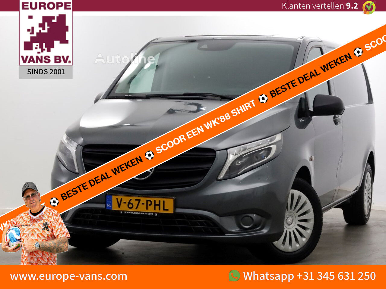 Микроавтобус фургон Mercedes-Benz Vito 119 CDI 190pk RWD 9G Automaat Compact LED/Airco/Achterklep - Autoline
