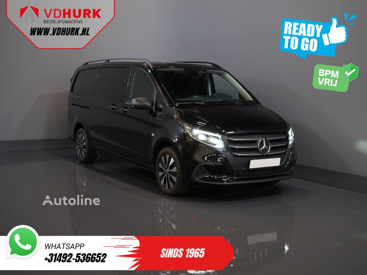 Mercedes-Benz eVito L2 60 kWh 285 km WLTP Snellader/ LED/ Adapt.Cruise/ Stoelv パネルバン - Autoline