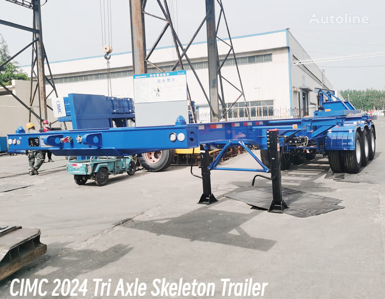 new CIMC 2024 Tri Axle Skeleton Trailer for Sale in Senegal chassis semi-trailer