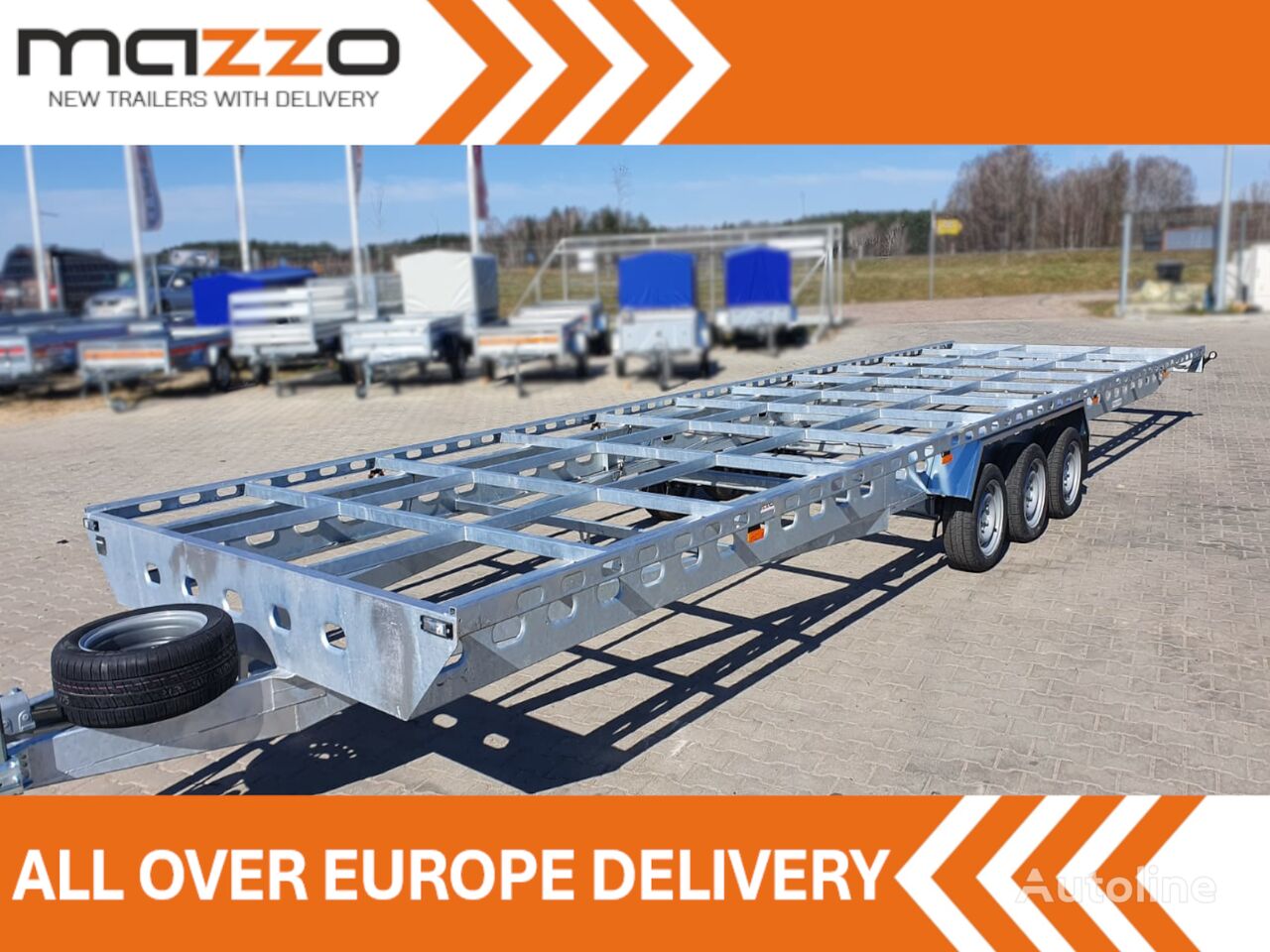 remorque châssis Tiny House frame trailer 900x250cm 3500kg GVW neuve