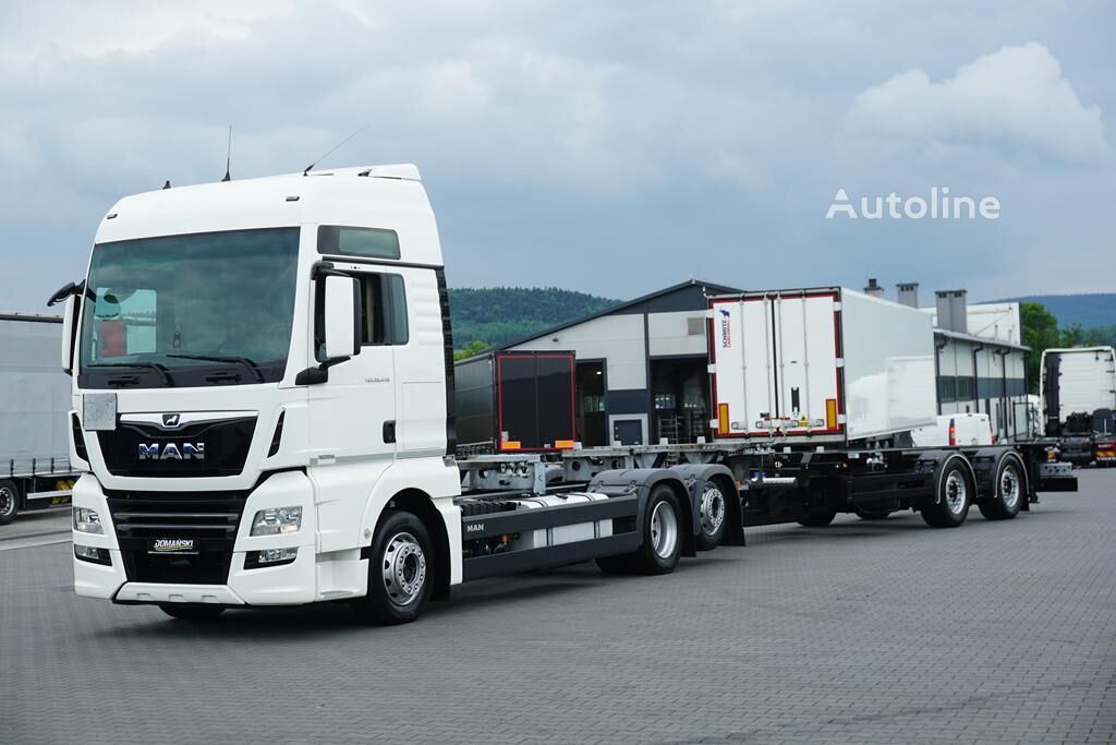 MAN TGX / 26.470 / ACC / E 6 / MP 5 / ZESTAW BDF 2 X 7,15 M , 7,45 M chassis truck + chassis trailer - Autoline