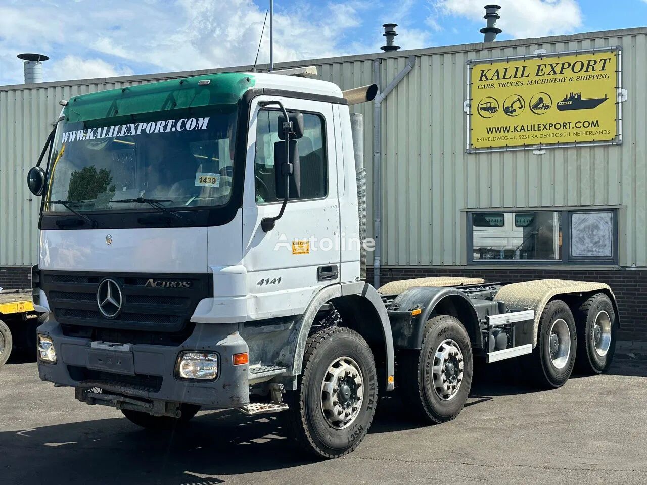 섀시 트럭 Mercedes-Benz Actros 4141 MP2 Chassis 8x4 V6 EPS Gearbox Full Spring Big Axle'