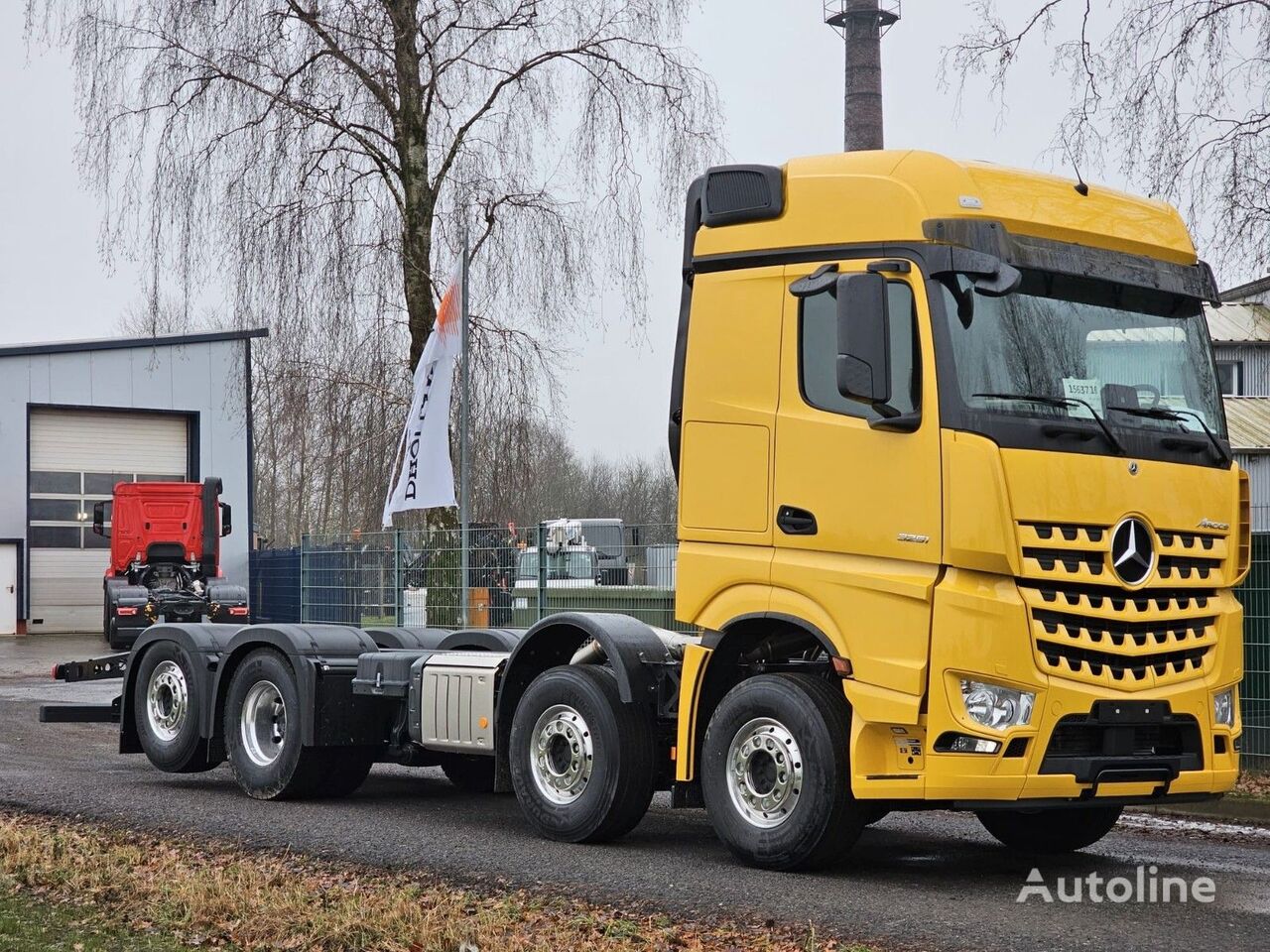 تریلی Mercedes-Benz Arocs 3251 Pritsche + HIAB 548 JIB Seil*Retarder جدید