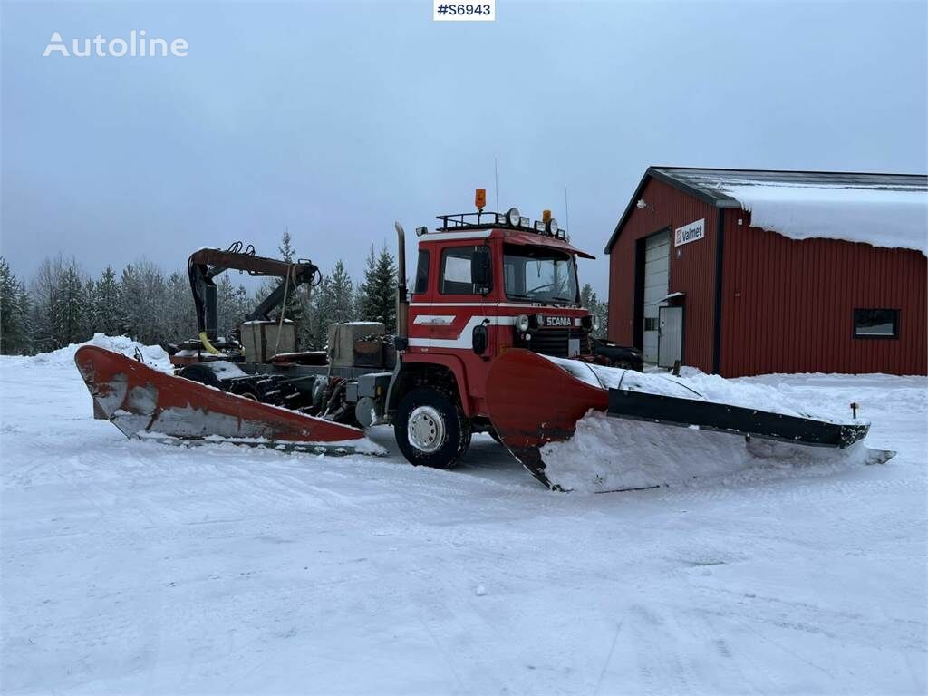 الشاسيه Scania LBS 111 with plow equipment, Tractor registered