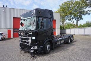 camion şasiu Scania NGS R410 / RETARDER / LIFT+LENKACHSE / GERMAN TRUCK / FULL-AIR / accidentate