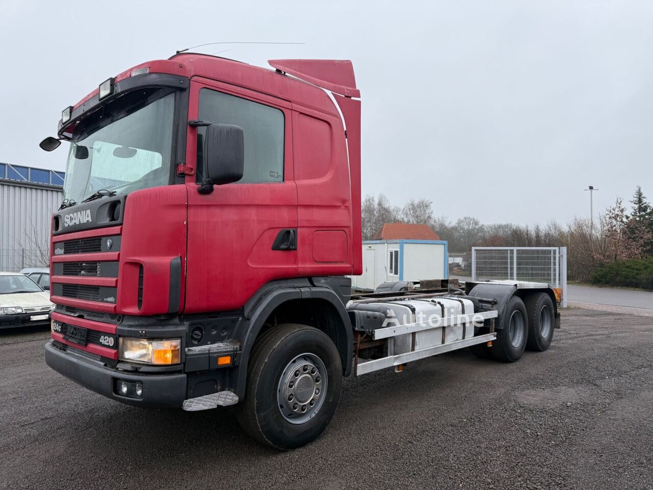 Scania R 124 C 6x4  full steel manual chassi lastbil