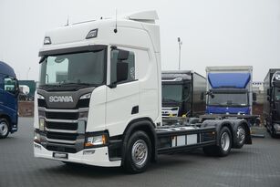 камион-шасија Scania R 450 / ACC / E 6 / BDF / 7.15 , 7,45 M / OŚ SKRĘTNA / RETARDER