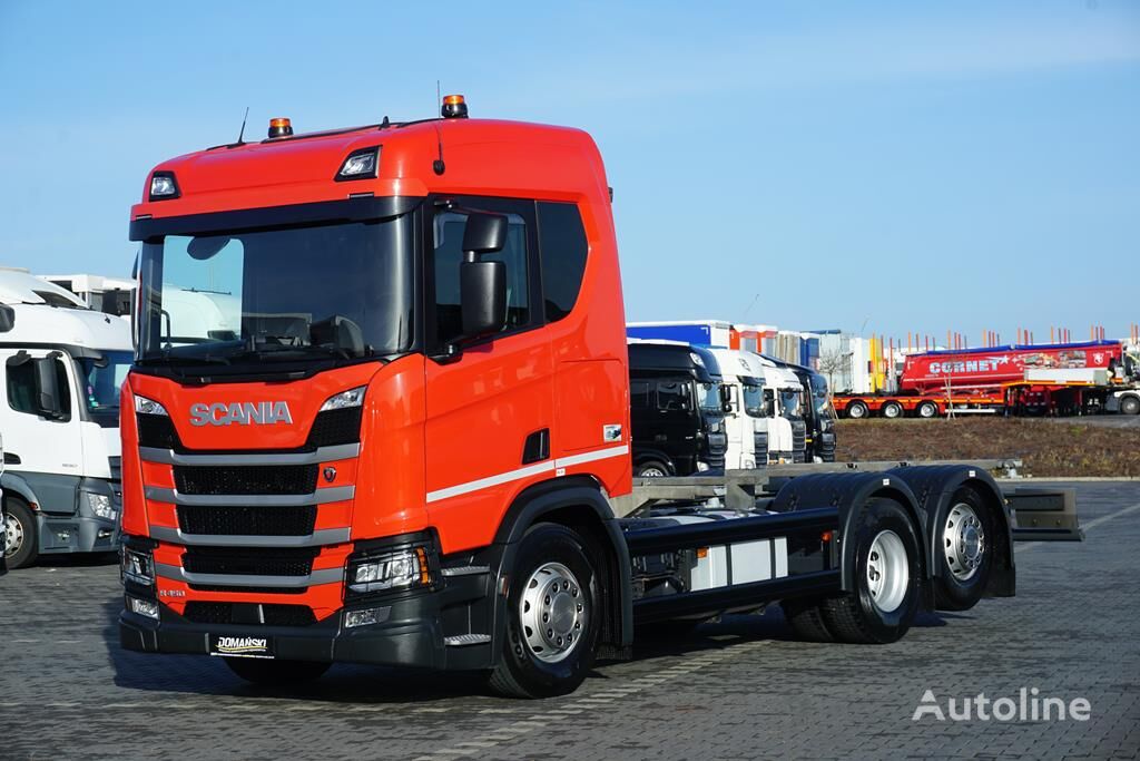 Scania R 450 / ACC / E 6 / BDF / OŚ SKRĘTNA / PEŁNY ADR / RETARDER chassis truck