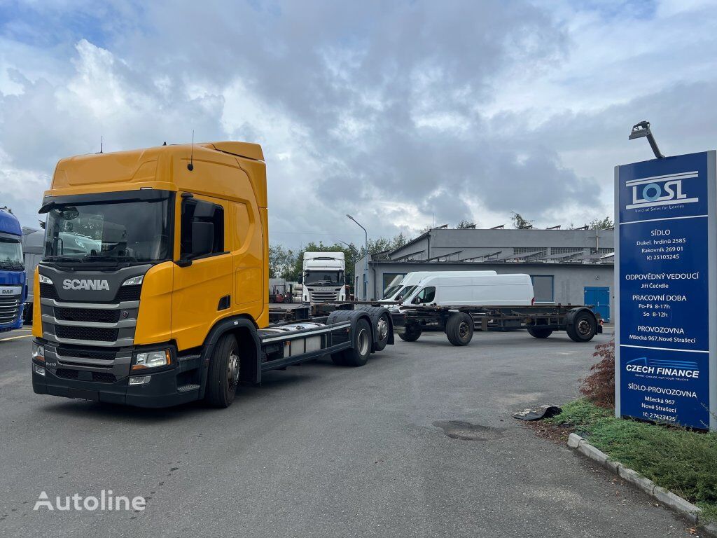 Scania R410  chassis truck + chassis trailer