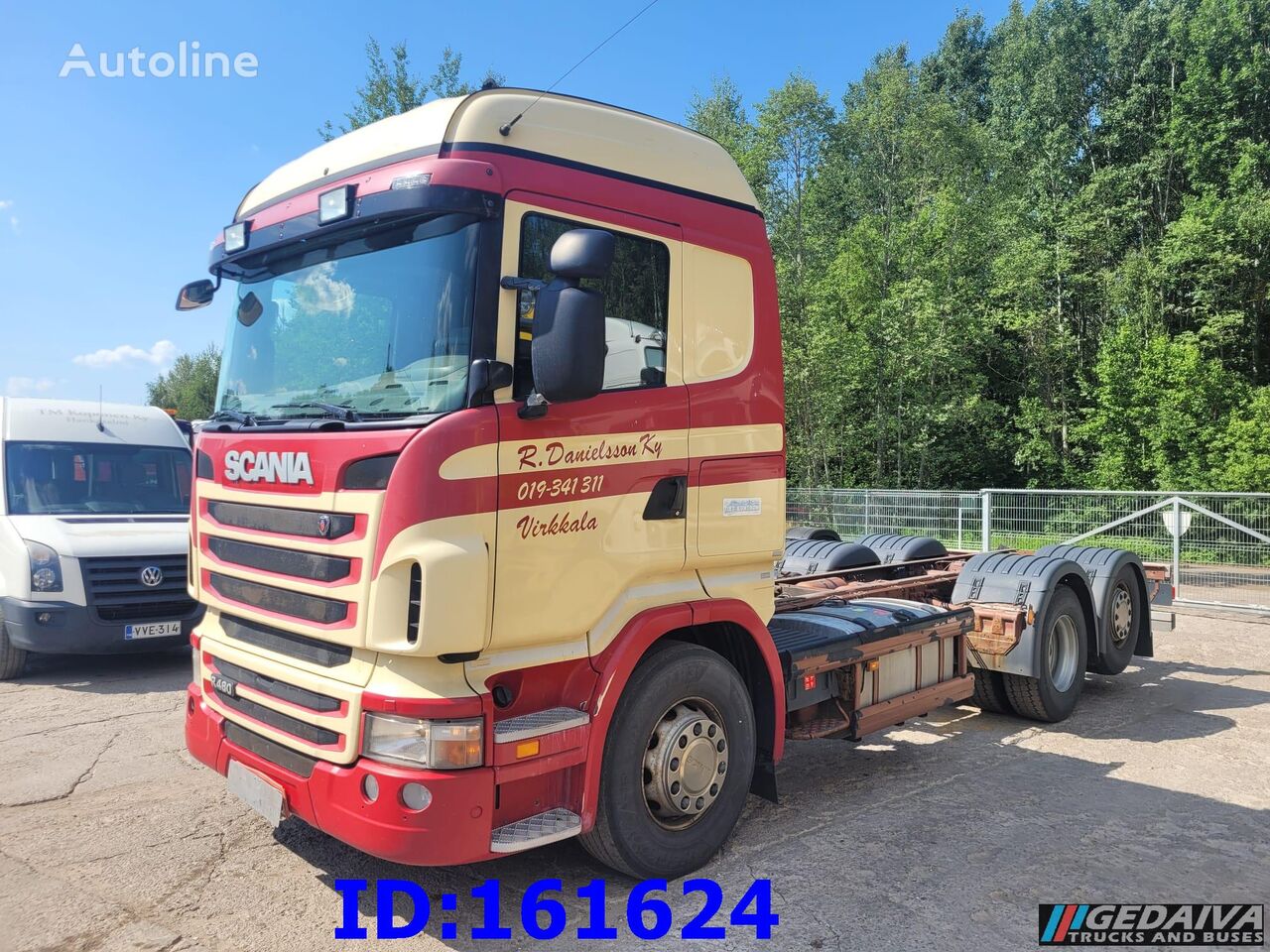 Scania R480 Steering axle chassis truck