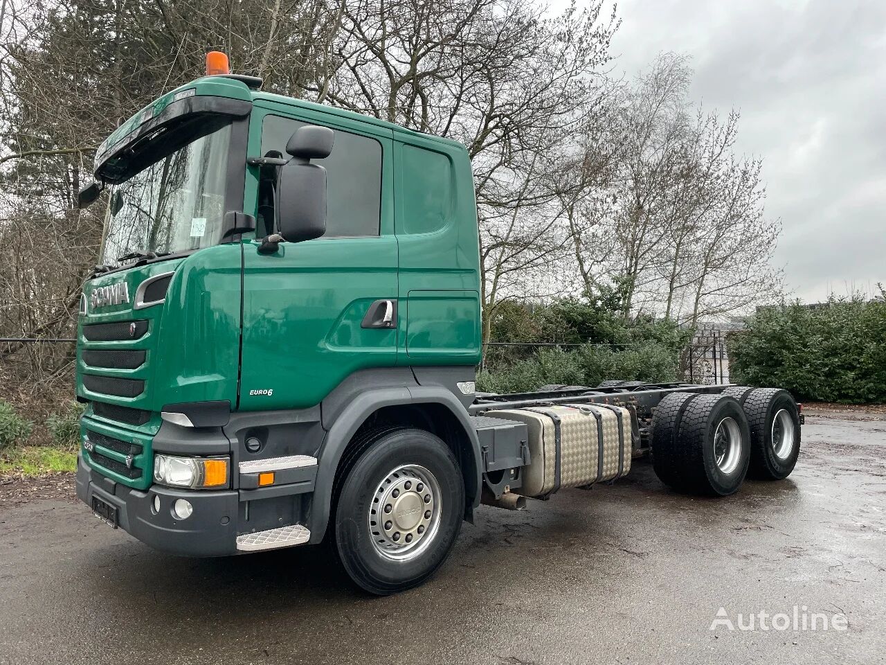 šasi sunkvežimis Scania R580 V8 6x4 BL Retarder-2x pto- 10T frontaxle- Manueel