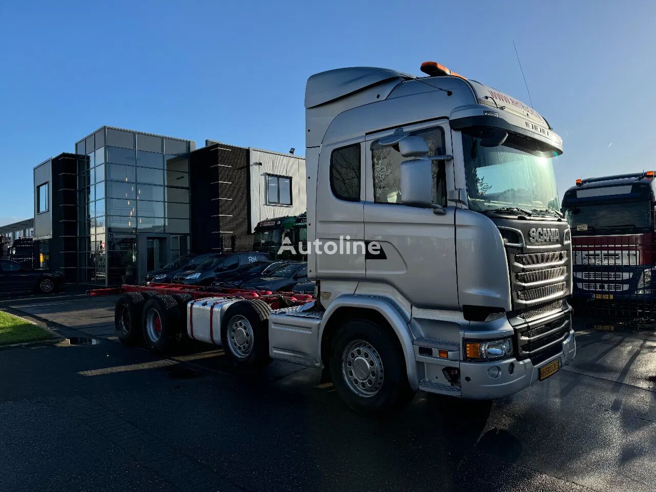 섀시 트럭 Scania R730 V8 8X4 EURO 6 BIG AXLES