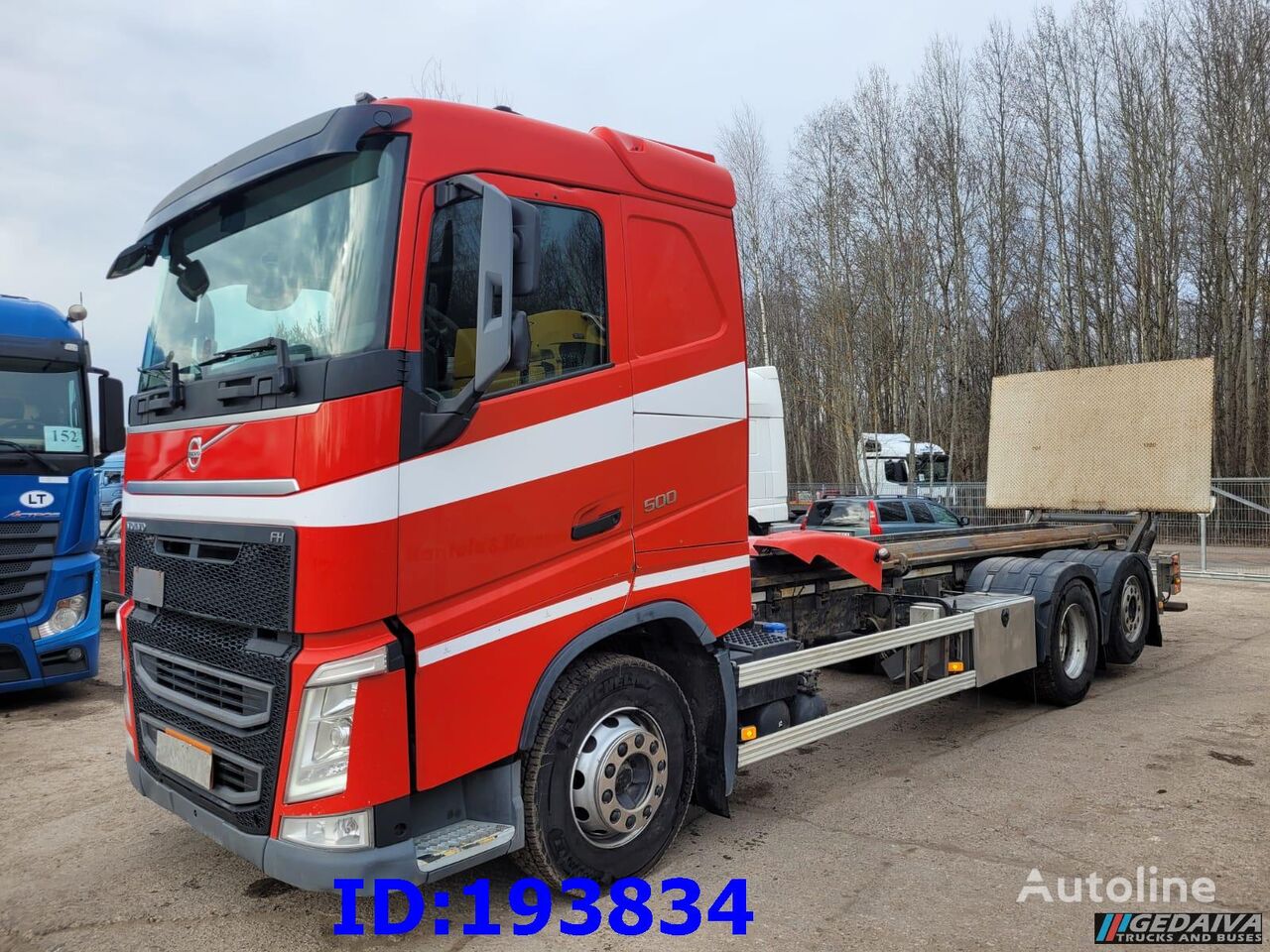 Volvo FH13 500HP 6X2 Euro6 chassis vrachtwagen