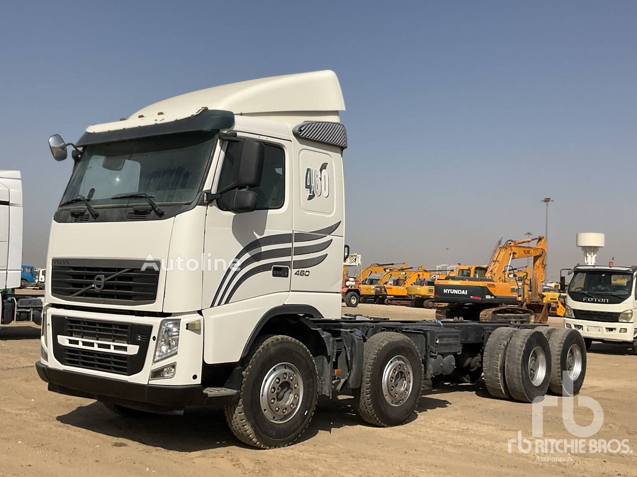 Camião chassi Volvo FH460 8x4 Twin-Steer Sleeper a venda | Autoline BR Camião chassi Volvo FH460 8x4 Twin-Steer Sleeper - Autoline