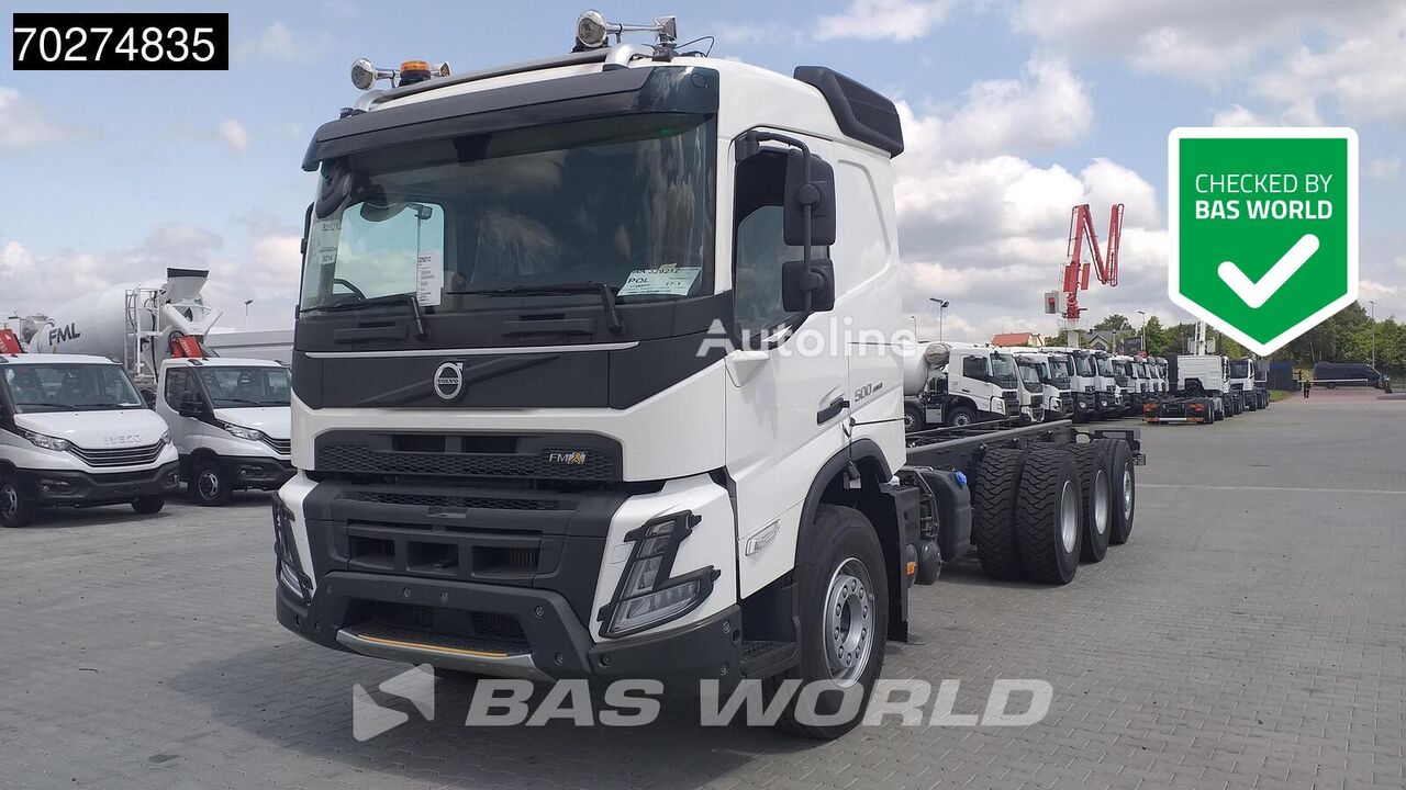 camion şasiu Volvo FMX 500 8X4 NEW 8x4 chassis Lift+steering axle VEB+ Euro 6 nou