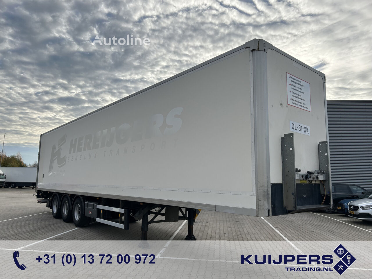 Semi-remorque fourgon Groenewegen DRO-14-27 / Box / Loadlift - Autoline
