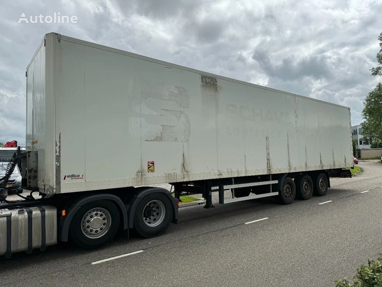 semi-remorque fourgon Hertoghs BOX TRAILER 3X SAF AXLE