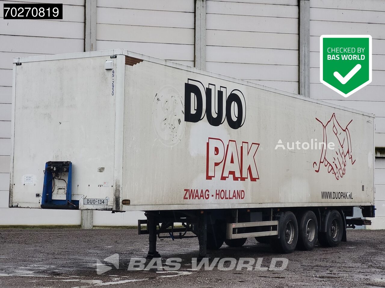 Pacton TBD339 3 axles Ladebordwande Lenkachse TÜV 01/26 Tailgate semitrailer varebil