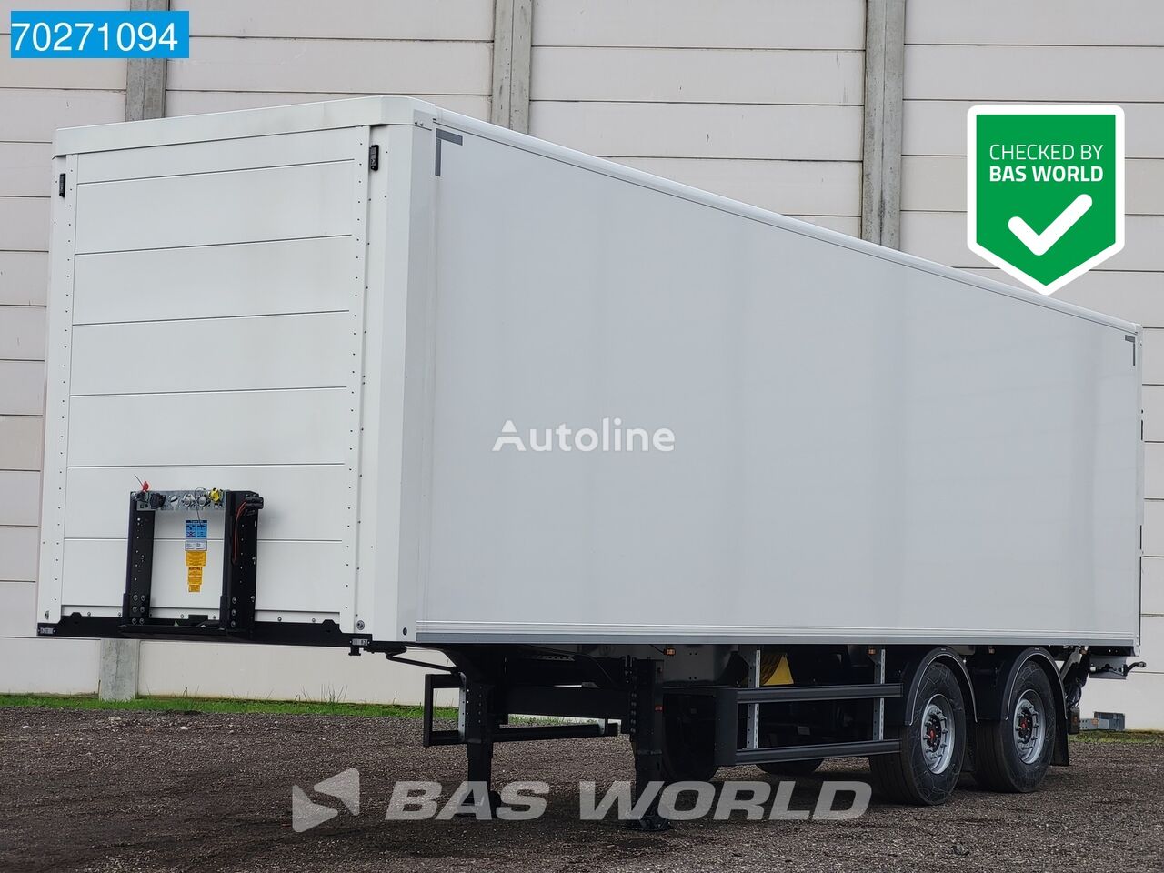 new System Trailers LPRS18 City - Steering Axle Tailgate SAF closed box semi-trailer