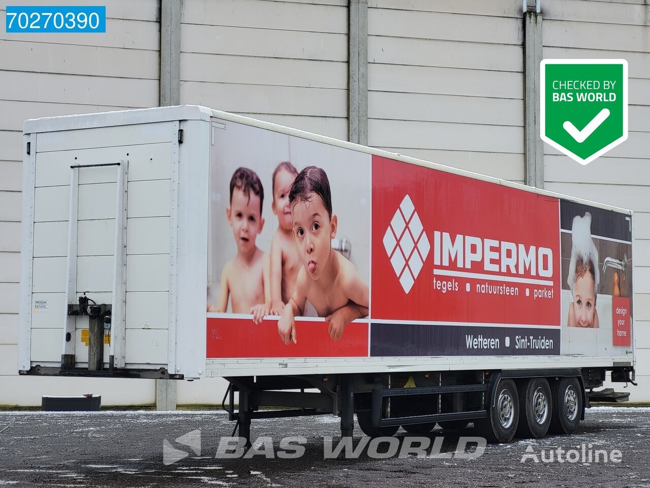 System Trailers TFHS 27 Plywood 3 axles Galvanized Tailgate Hardhout semirremolque furgón