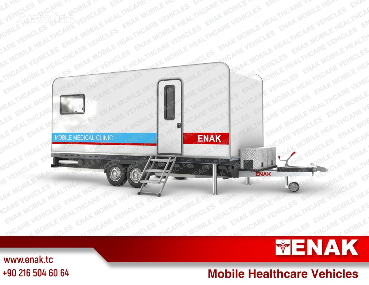 جديد العربات المقطورة شاحنة مقفلة ENAK MOBILE MEDICAL TRAILER