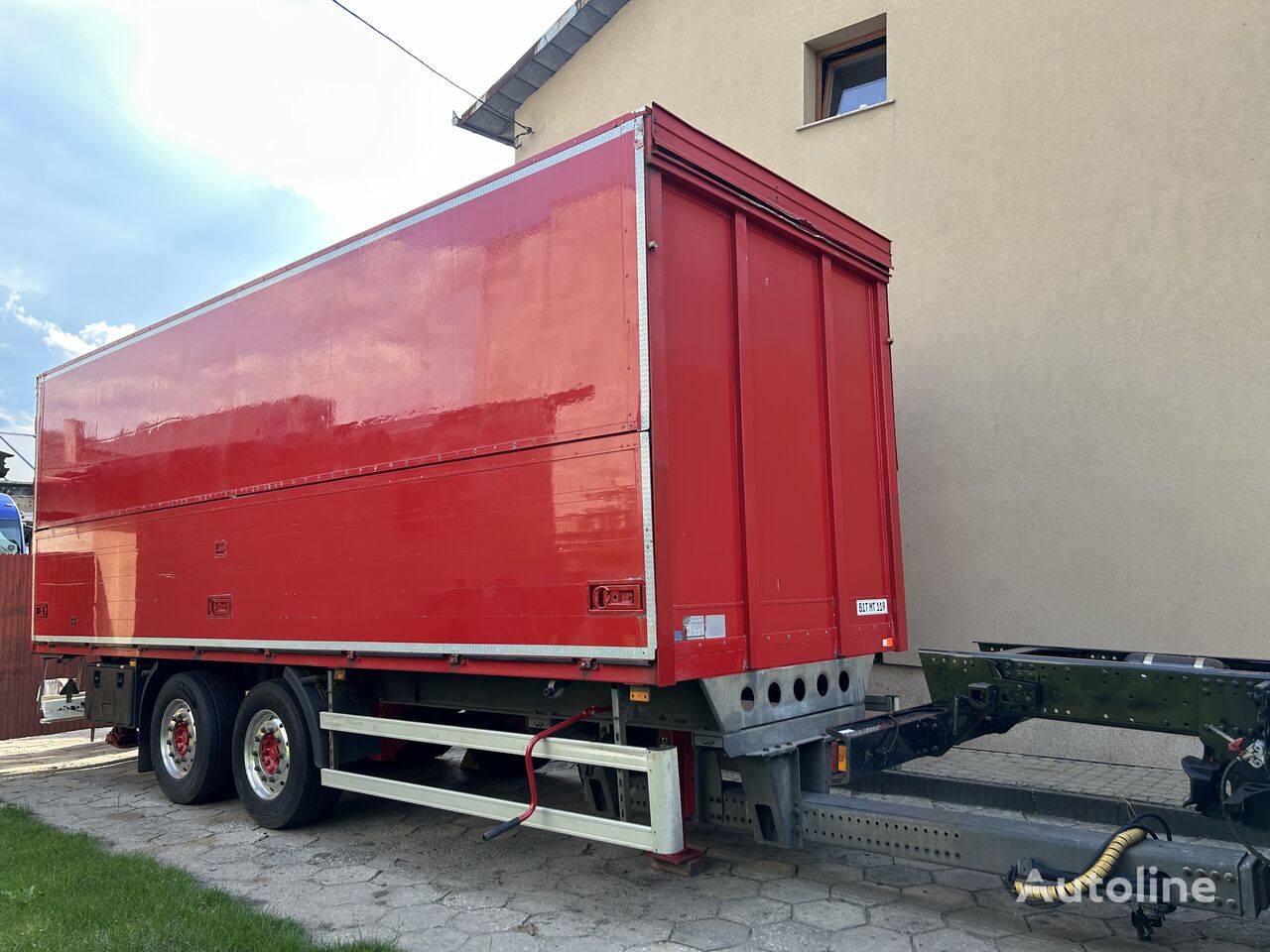 przyczepa furgon Schmitz Cargobull 7.7m ZINK Mercedes axle ALUWHEELS / TANDEM / OPEN two SIDE