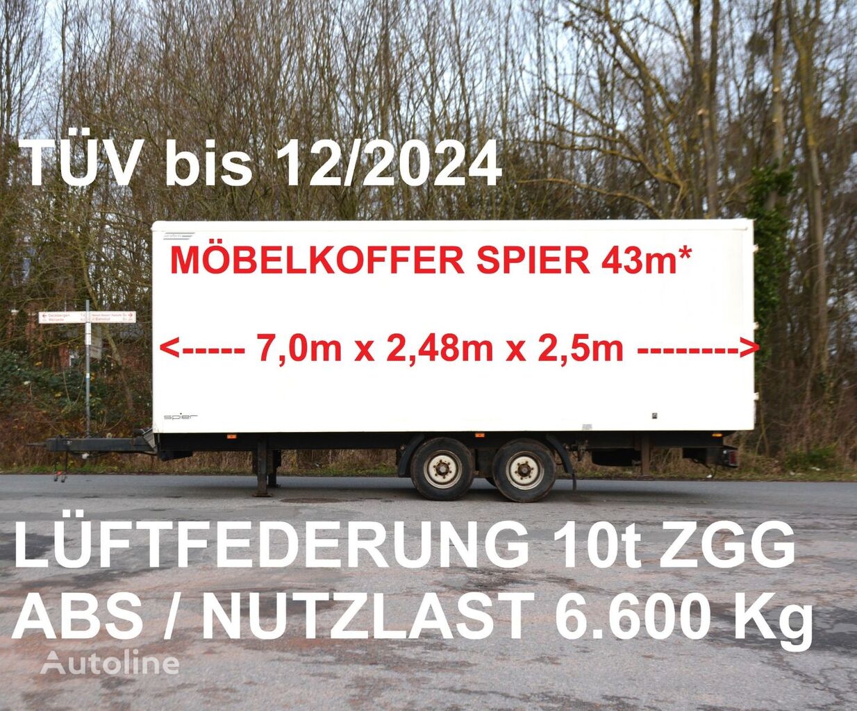 Spier closed box trailer