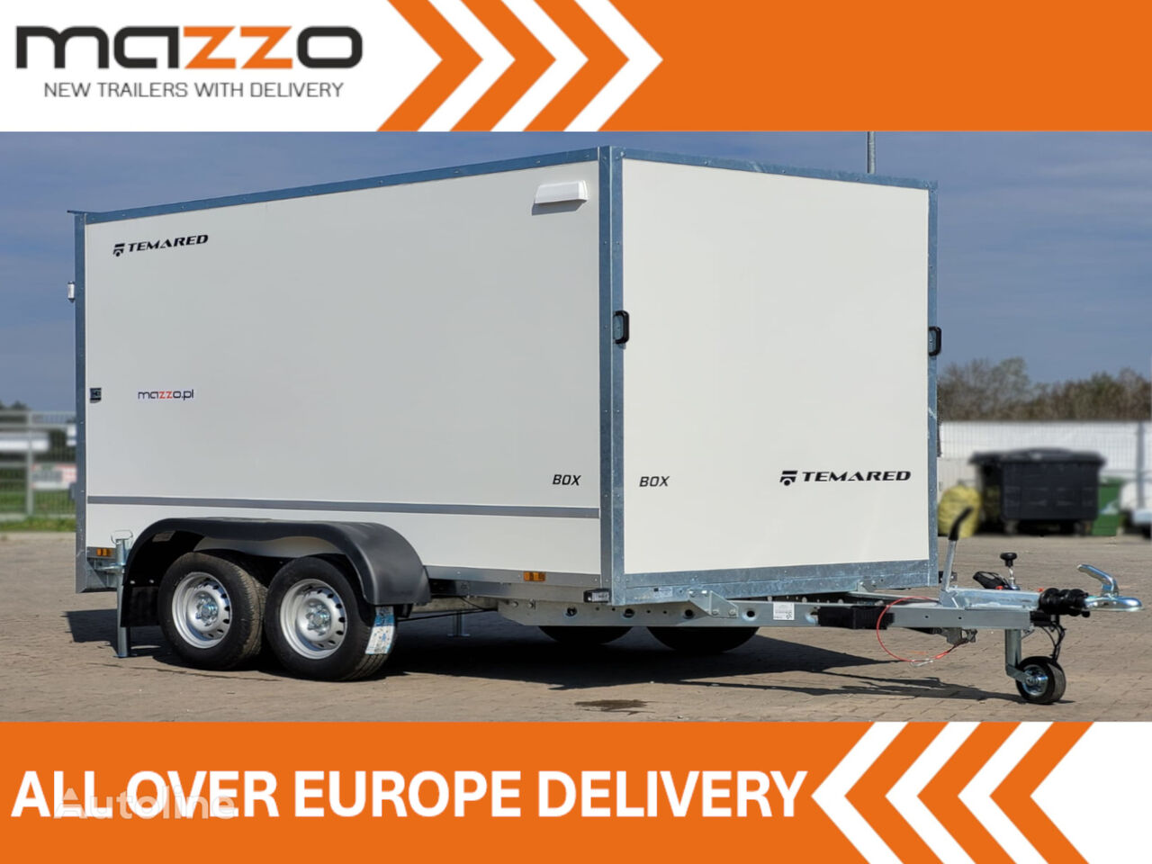 new Temared BOX 3015/2C 300x150x180cm Closed box trailer VAN GVW 2000kg