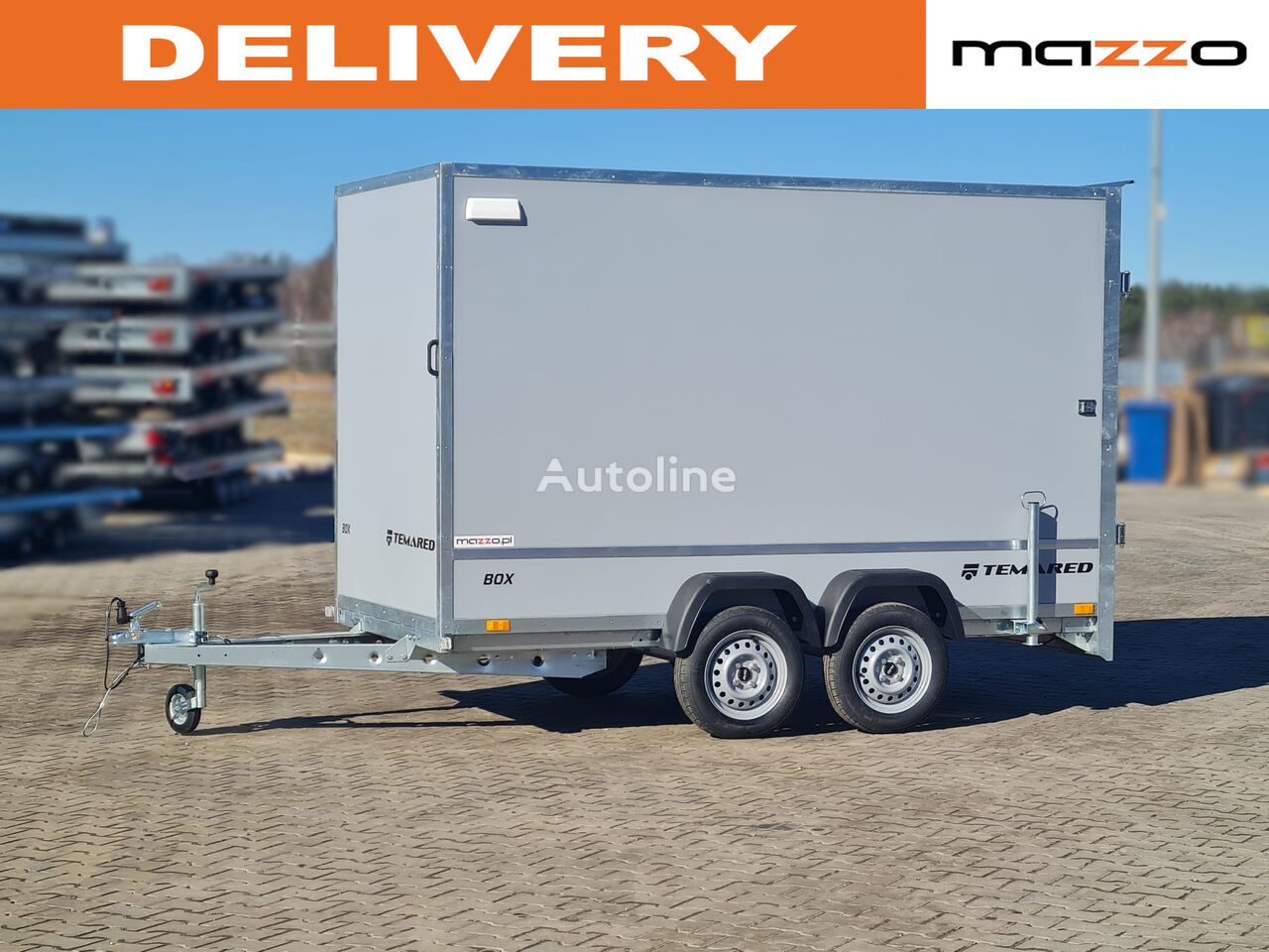 new Temared DELIVERY! BOX 3015/2, 300x150x180cm GVW 750kg  closed box trailer