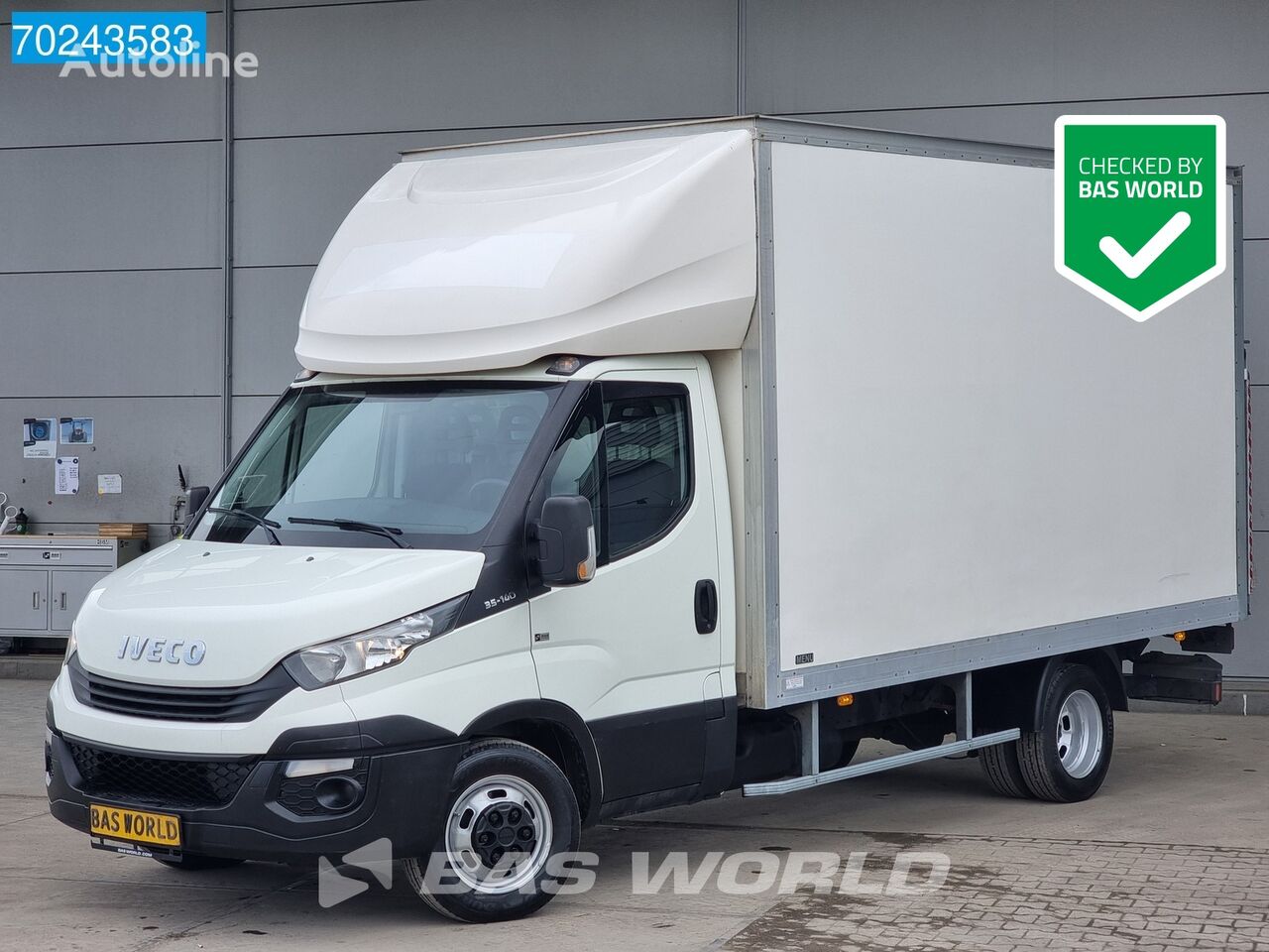 camion fourgon < 3.5t IVECO Daily 35C14 Euro6 Dubbellucht Laadklep Zijdeur Bakwagen Meubelba