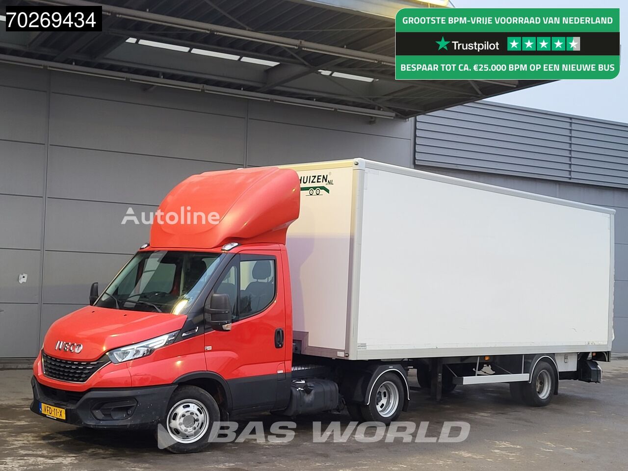 IVECO Daily BE Combinatie 6X2 Automaat Euro6 Gesloten laadbak Laadklep umpikori kuorma-auto < 3.5t