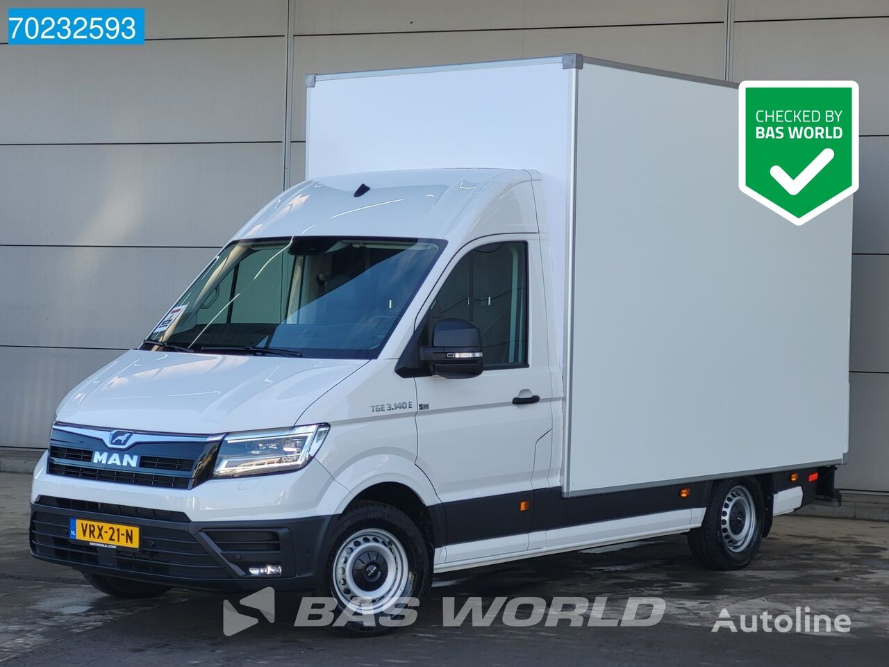 neuer MAN TGE 3.140 E Automaat Bakwagen Elektrisch Navi LED Airco Cruise M Koffer-LKW < 3.5t