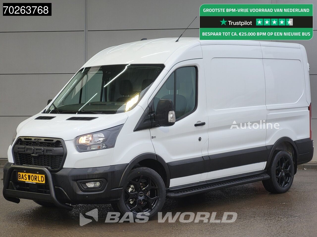 Купить легковой фургон Ford Transit 130pk L2H2 Nieuw! Black Edition Raptor Grill Trekhaak Ai | Autoline AZ Новый легковой фургон Ford Transit 130pk L2H2 Nieuw! Black Edition Raptor Grill Trekhaak Ai - Autoline