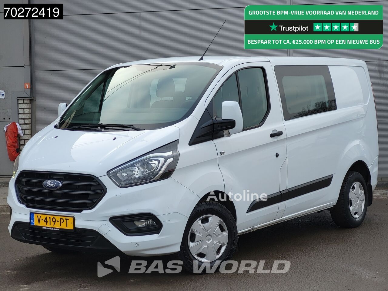 Ford Transit Custom 105pk Dubbel Cabine Euro6 Trekhaak Cruise Airco L car-derived van