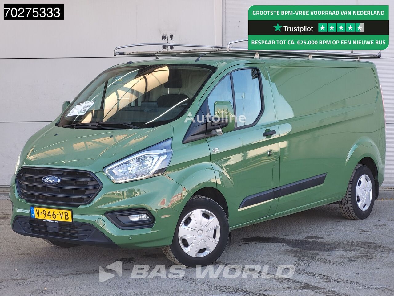 Ford Transit Custom 130PK L2H1 Automaat LED Imperiaal Trekhaak Werkpl furgoneta pequeña