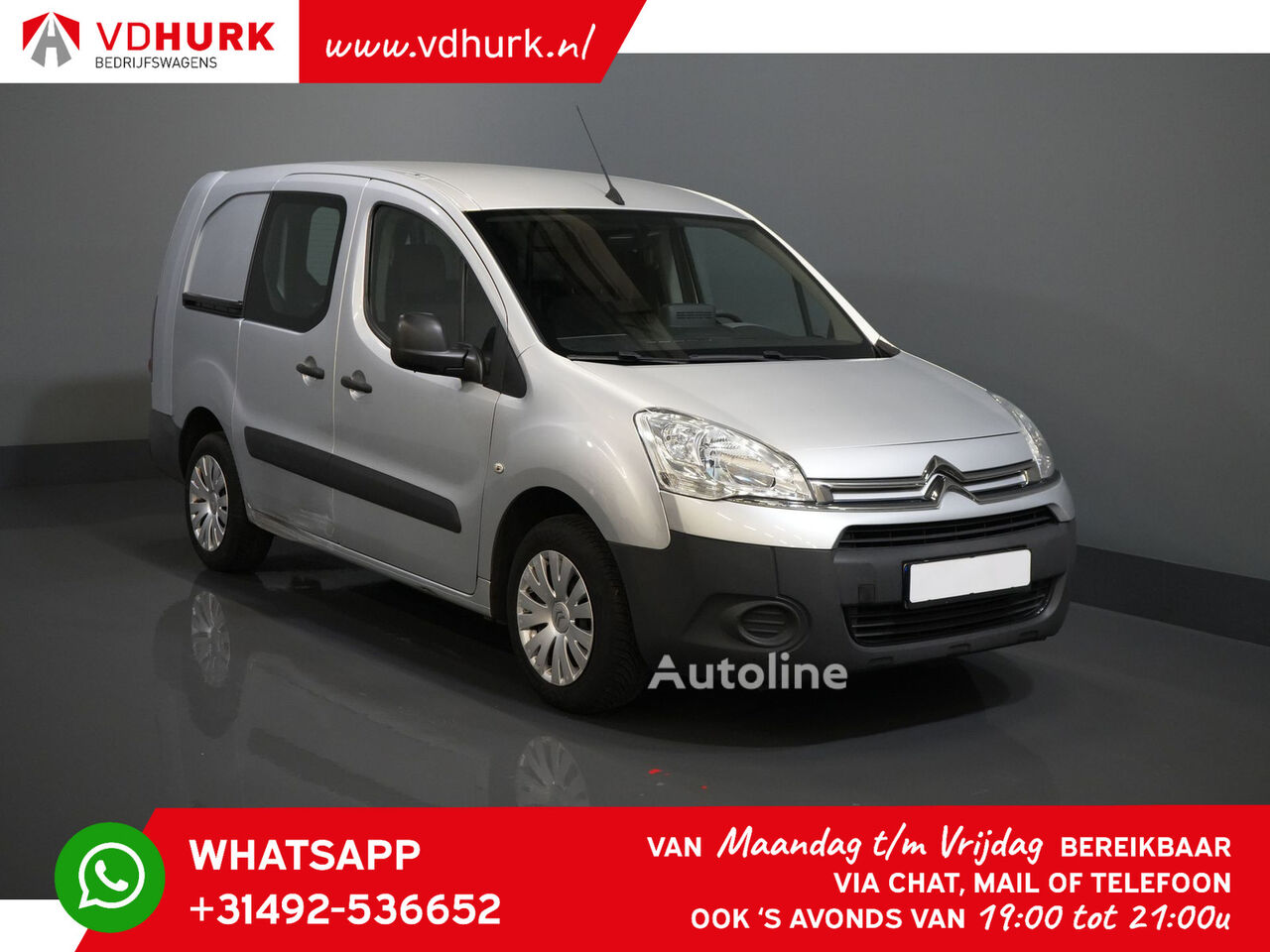 Citroen Berlingo 1.6 HDI 90 pk L2 3 Pers./ NL-auto/ Navi/ Airco/ Trekhaa furgoneta