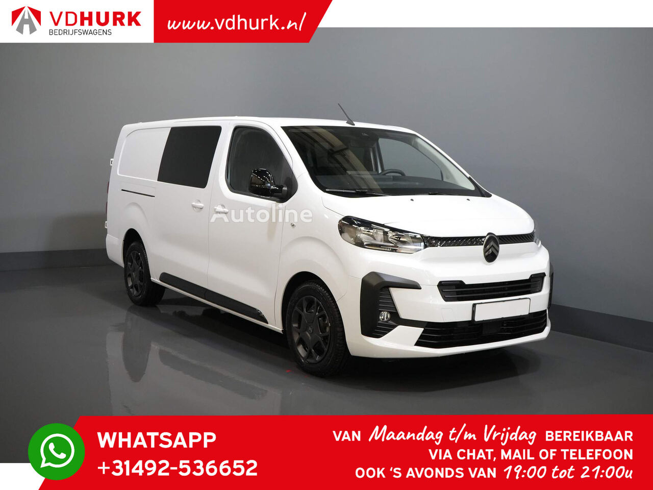 Citroen Jumpy 2.0 HDI 180 pk Aut. DC Dubbel Cabine BPM VRIJ! 2x Schuifde closed box van