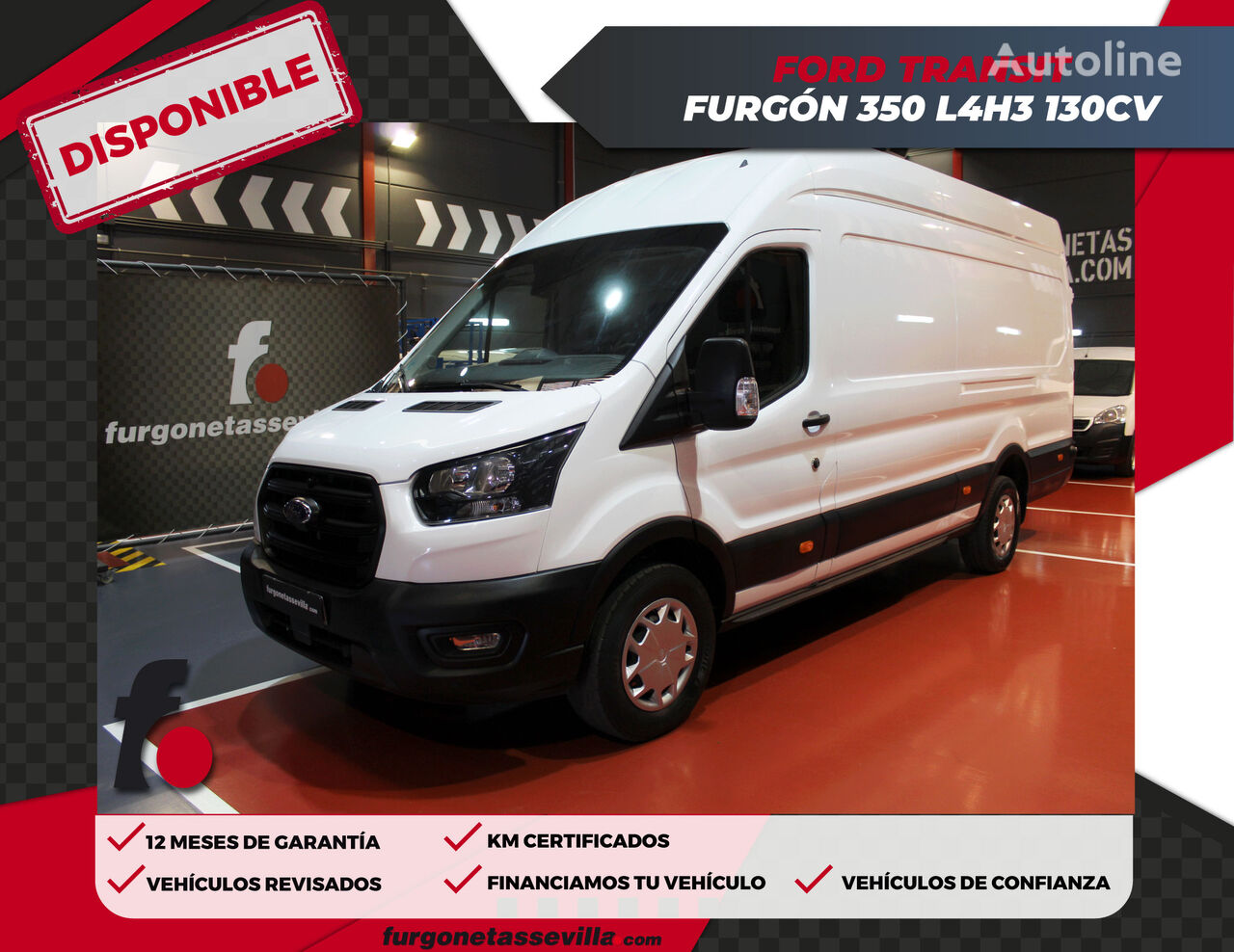 Ford TRANSIT 350 L4H3 130CV closed box van