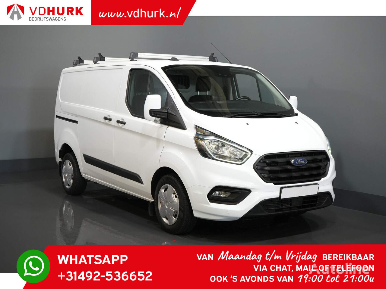 封闭箱式车 Ford Transit Custom 2.0 TDCI 130 pk Aut. Carplay/ Camra/ Standkachel/