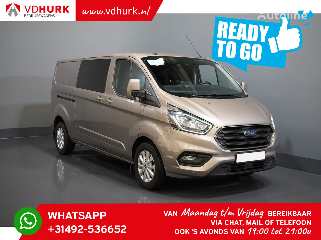 микроавтобус фургон Ford Transit Custom 2.0 TDCI 130 pk Aut. L2 Limited DC Dubbel Cabine