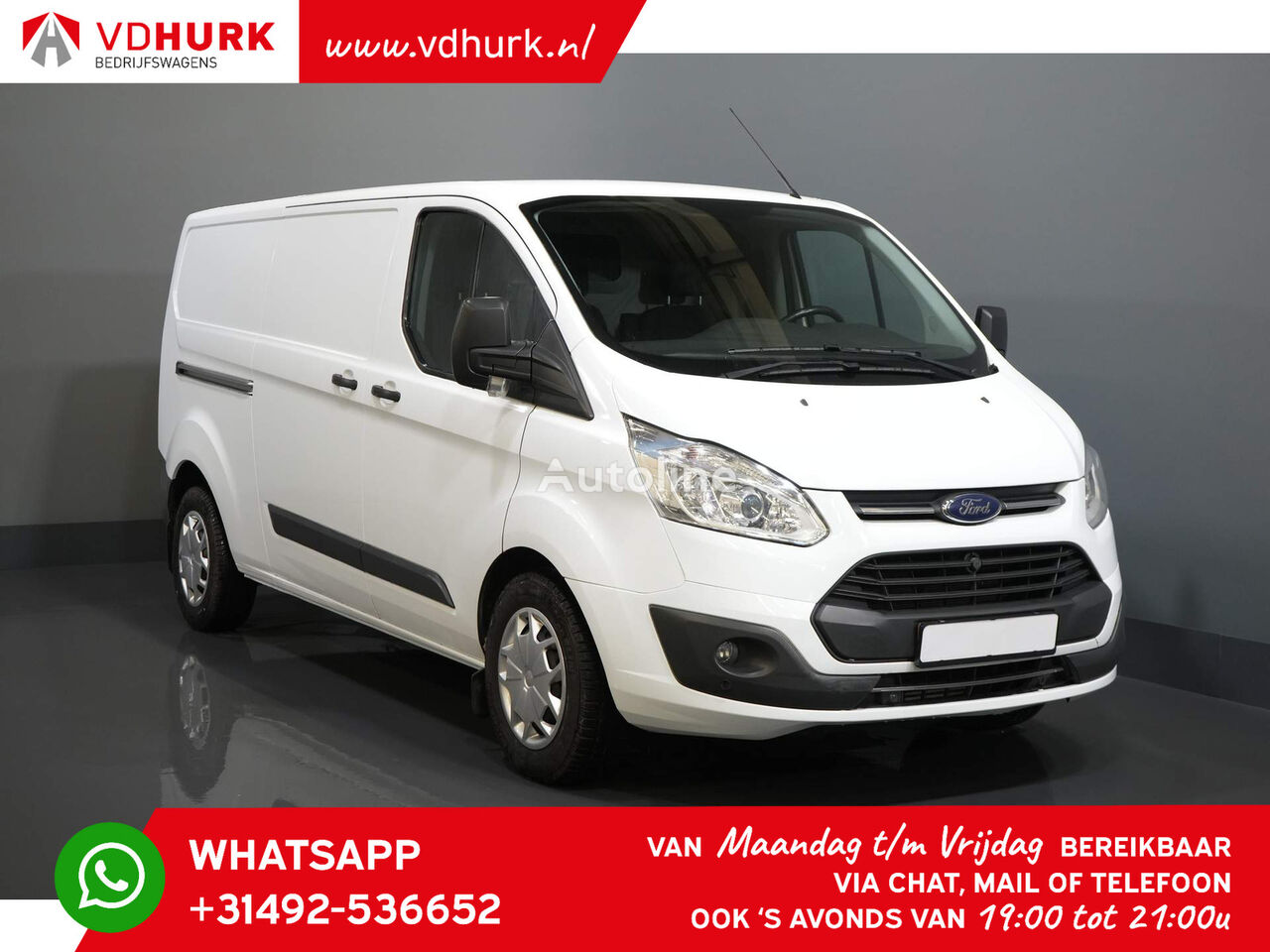 الميكروباصات شاحنة مقفلة Ford Transit Custom 320 L2 2.0 TDCI Aut. 130 pk E6 2x Schuifdeur/ Cru