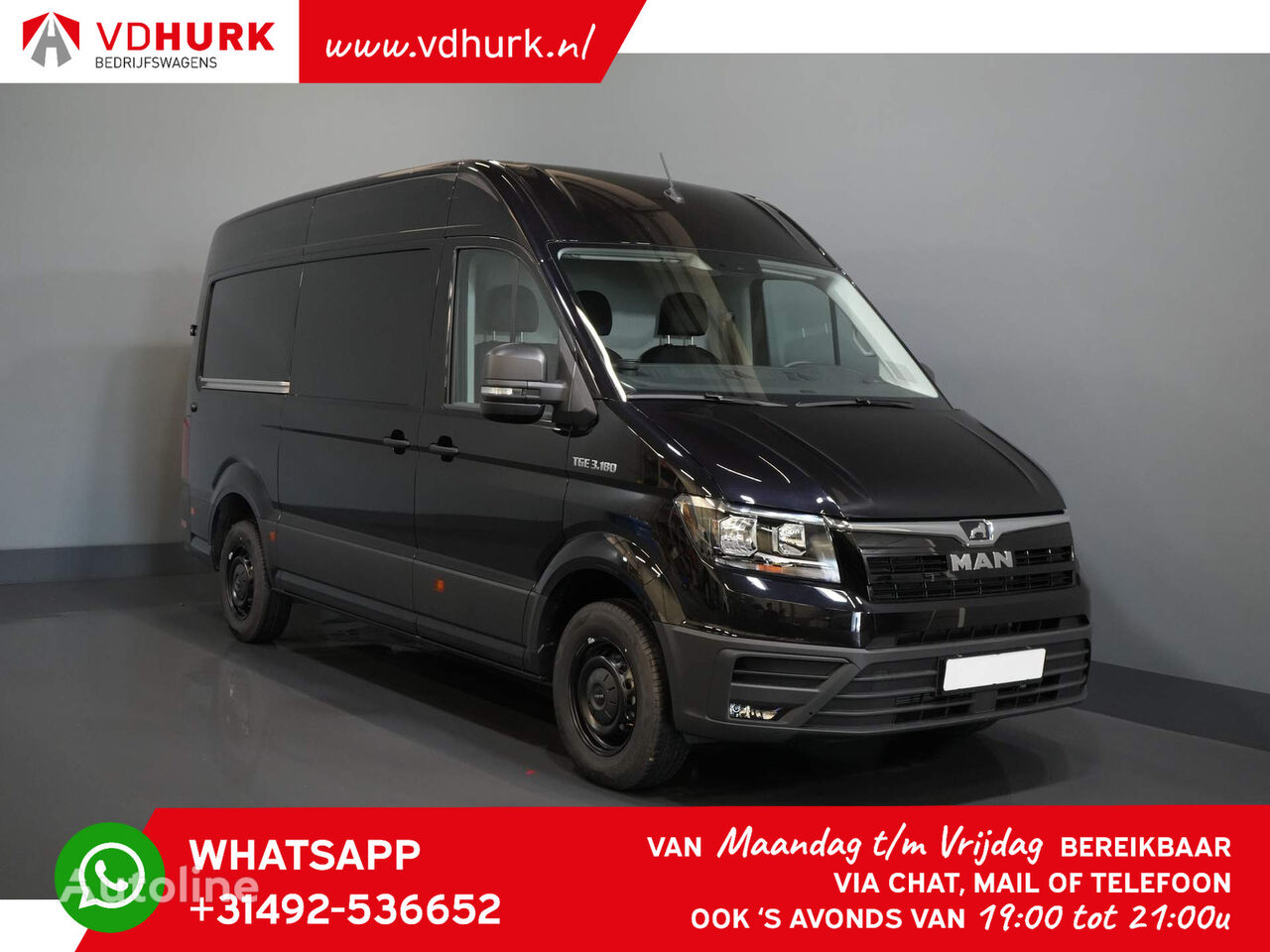 mikroautobusas furgonas MAN TGE 3.180 2.0 180 pk Aut. L3H3 NIEUW Gev.Stoel/ Carplay/ Cruise/