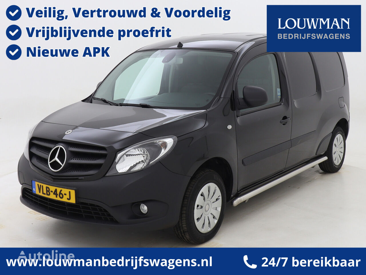 Mercedes-Benz Citan 109 CDI Extra Lang Airco Navigatie Sidebars Betimmering Tr closed box van