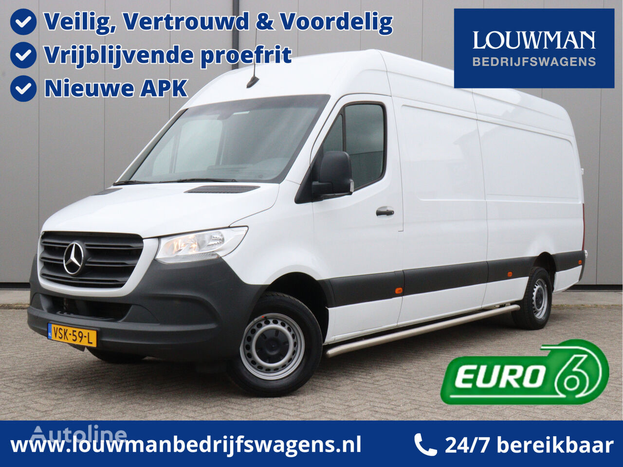 Mercedes-Benz Sprinter 315 1.9 CDI L3H2 RWD Achteruitrijcamera 3500KG trekgewi closed box van