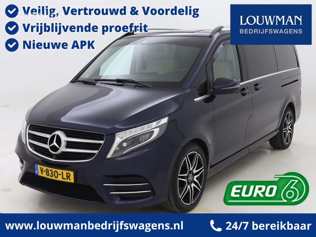 fourgon utilitaire Mercedes-Benz V-klasse 250d Lang Dubbele Cabine AMG Avantgarde Koelkast Leder